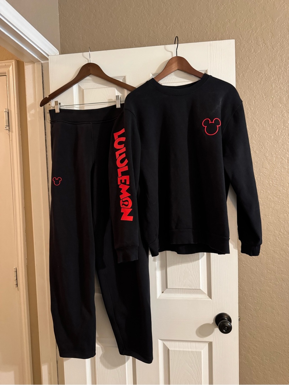 Lululemon X Disney sweatpants and sweatshirt